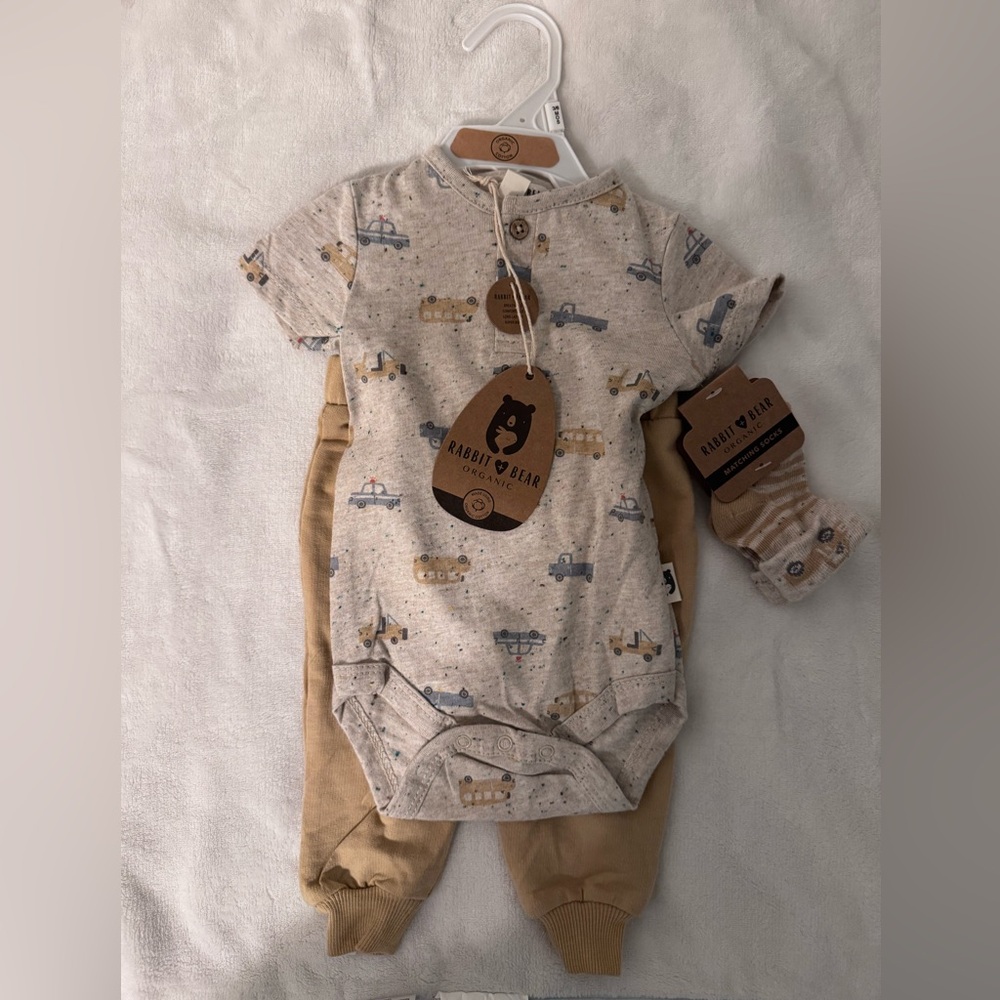 Rabbit & Bear Baby Outfit Set-3/6M